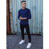 Kék férfi basic pulóver