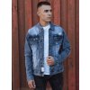 Férfi kék farmerdzseki