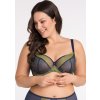 Gorsenia Arianna kék-zöld puha csipke melltartó