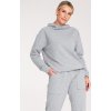 Szürke női pamut kapucnis pulóver