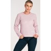 Női világos rózsaszín aszimmetrikus pulóver
