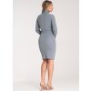 Szürke női pamut ruha, hosszú ujjú