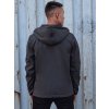 Sötétszürke férfi softshell dzseki kapucnival
