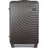 SOLIER Sötétszürke utazóbőrönd AVENTOR XL méretű (Méret XL)