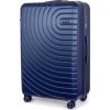 SOLIER Sötétkék utazóbőrönd AVENTOR M méret