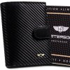 Peterson fekete szénbőr pénztárca W106