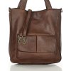 MARCO MAZZINI Barna női bőr shopper táska (Méret ONE SIZE)