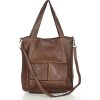 MARCO MAZZINI Barna női bőr shopper táska (Méret ONE SIZE)