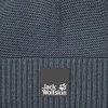 Sötétszürke férfi kötött sapka Jack Wolfskin Nature Wool Beanie (Méret ONE SIZE)