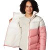 Columbia Puffect II Colorblock Jacket női rózsaszín-krémes téli steppelt kabát (Méret L)