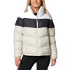 Krémszínű női téli steppelt Columbia Puffect II Colorblock Jacklet (Méret L)