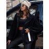 Fekete női alpaka dzseki kapucnival NANCY