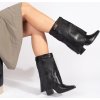 Fekete elegáns női  csizma, 9cm sarok