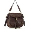 Marco Mazzini Barna természetes bőr kézitáska
