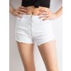 (Méret 38) Női fehér farmer rövidnadrág cipzárral