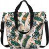Rovicky Bézs-zöld mintás textil shopper táska (Méret ONE SIZE)