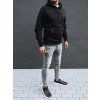 Fekete divatos férfi kapucnis pulóver