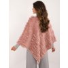 Rózsaszín szőrme meleg poncsó