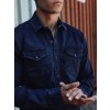 Férfi sötétkék farmer ing