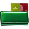 Peterson Y736 zöld női lakkbőr patentos pénztárca