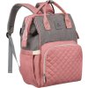 Rózsaszín-szürke női hátizsák Peterson anyáknak