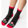 Fekete-piros női zokni folklór motívummal Art.118 (Méret 38/40)