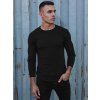 Férfi klasszikus fekete pulóver