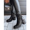 Női BLACKOUT fekete bokacsizma (Méret 38)