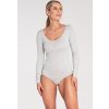 Világosszürke klasszikus női body