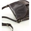 MARCO MAZZINI csokoládébarna bőr crossbody táska fedéllel