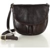 MARCO MAZZINI csokoládébarna bőr crossbody táska fedéllel