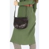 MARCO MAZZINI csokoládébarna bőr crossbody táska fedéllel