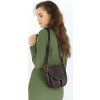 MARCO MAZZINI csokoládébarna bőr crossbody táska fedéllel