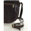 MARCO MAZZINI csokoládébarna bőr crossbody táska fedéllel