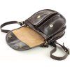 MARCO MAZZINI csokoládébarna bőr crossbody táska fedéllel