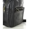 MARCO MAZZINI Fekete kis bőr hátizsák zsebekkel (Méret ONE SIZE)
