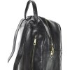 MARCO MAZZINI Fekete kis bőr hátizsák zsebekkel (Méret ONE SIZE)
