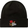 Fekete női sapka New Era Rose Icon Cuff Knit Beanie Hat