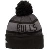 New Era férfi fekete-szürke sapka Jake Cuff Beanie Chicago Bulls Hat (Méret ONE SIZE)