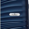 Peterson sötétkék közepes M-es bőrönd (Méret M)