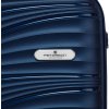 Peterson sötétkék kabinbőrönd 55x45x25 cm