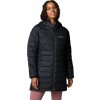 Fekete női hosszú steppelt Columbia Powder Lite II Mid Jacket (Méret L)