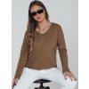 Világosbarna női bő blúz VAVLSTYLES