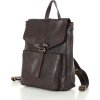 MARCO MAZZINI Sötétbarna bőr hátizsák