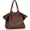 MARCO MAZZINI Barna shopper bag szegecsekkel