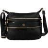 Rovicky fekete női crossbody táska hosszú pánttal