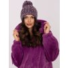 Lila kötött téli sapka strasszokkal