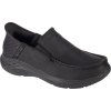 Skechers Parson - Oswin fekete slip-on bőrcipő