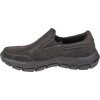 Skechers Respected Fekete bőr Slip-On tornacipő - Calum