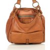 MARCO MAZZINI Camel színű női bőr hobo táska (Méret ONE SIZE)